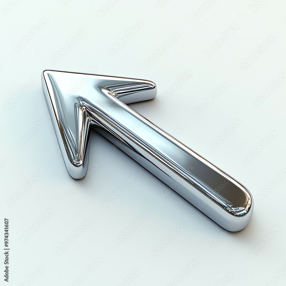3D Arrow Icon Model in Silver Color Isolated on White Background for Design - New Beautiful Stock Image Illustration AI 3D Arrow Icon Model in Silver Color Isolated on White Background for Design - New Beautiful Stock Image Illustration AI