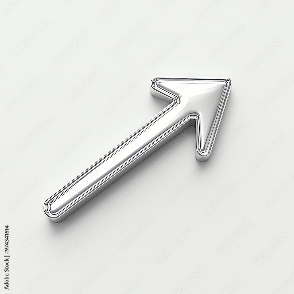 3D Arrow Icon Model in Silver Color Isolated on White Background for Design - New Beautiful Stock Image Illustration AI 3D Arrow Icon Model in Silver Color Isolated on White Background for Design - New Beautiful Stock Image Illustration AI