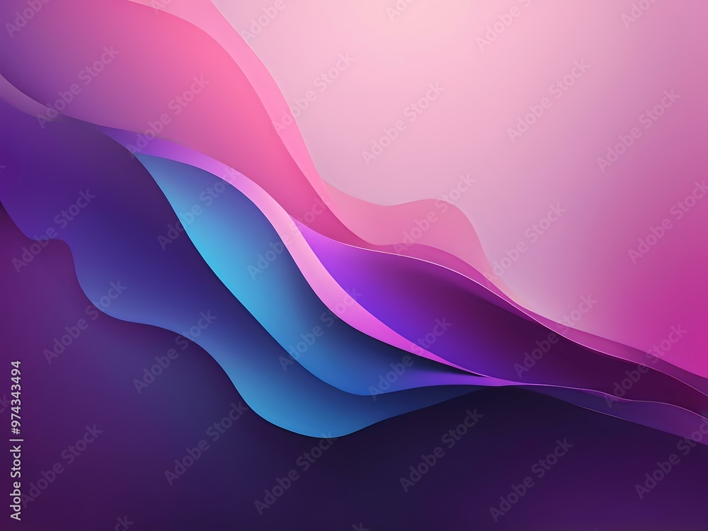 Fototapeta premium Abstract background gradient base color blue purple pink blurred and wavy 