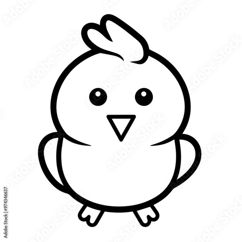 Clean vector outline of a chicken icon for versatile applications.