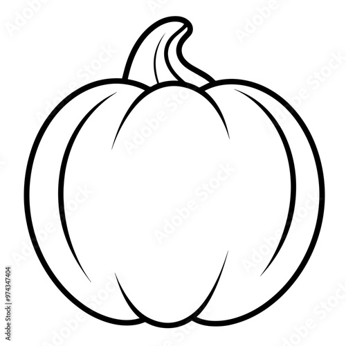Clean vector outline of a pumpkin icon for versatile applications.