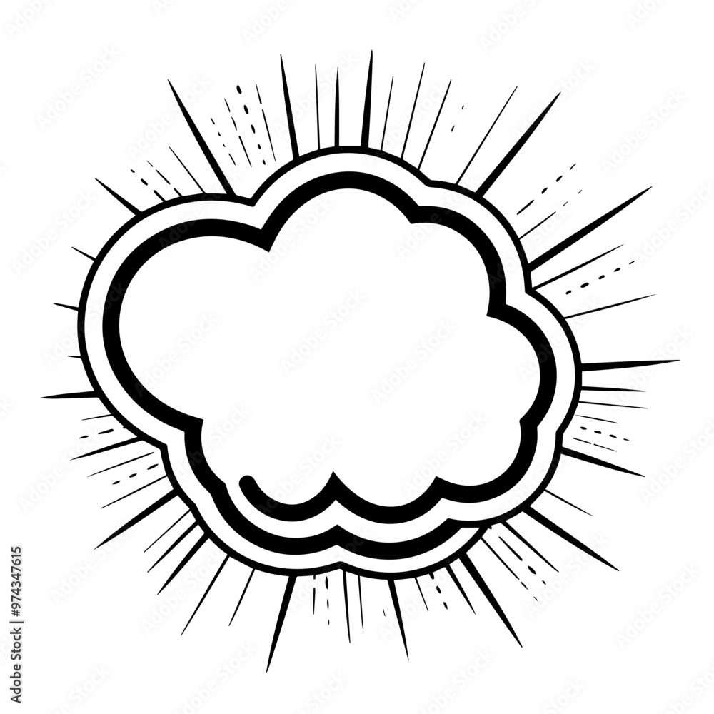 Clean vector outline of a speech bubble icon for versatile applications. Clean vector outline of a speech bubble icon for versatile applications.