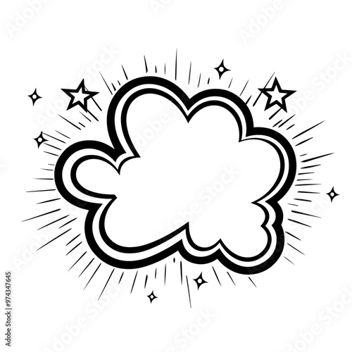 Clean vector outline of a speech bubble icon for versatile applications.