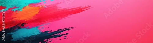 Creative paint splashes, soft gradients, fluid abstract design, watercolor style