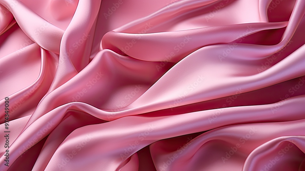 Fototapeta premium pink silk fabric HD 8K wallpaper Stock Photographic Image 