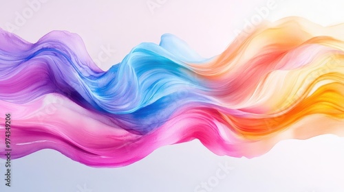 Multicolored stream motion, brush stroke textures, flowing abstract design, watercolor style
