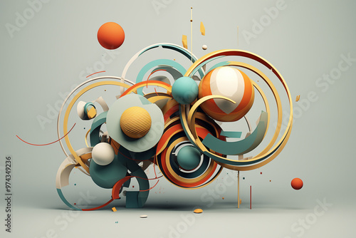 graphic design of creative geometric image