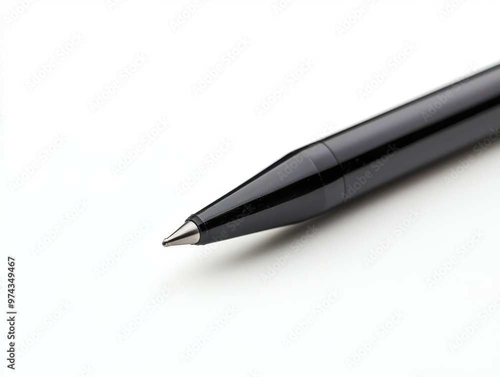 Black Ballpoint Pen Tip Close up