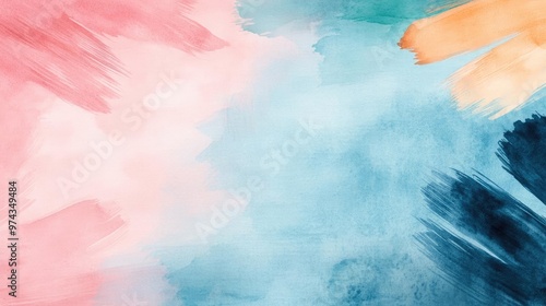 Muted watercolor strokes, decorative textures, soft abstract composition, watercolor style