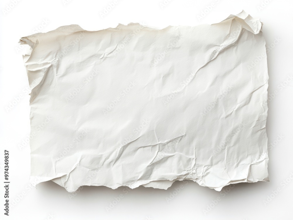Obraz premium Crumpled White Paper Texture Background