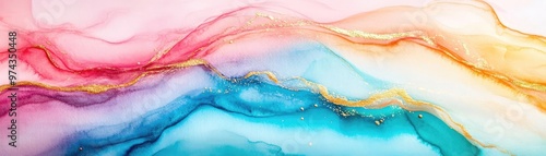 Soft pigments, drifting patterns, harmonious tones, watercolor style