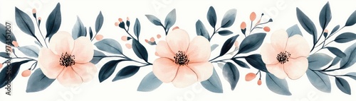 Wet brush effects, delicate patterns, pale muted tones, watercolor style