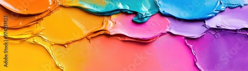 Wet paint texture, fluid motion, vibrant color palette, watercolor style