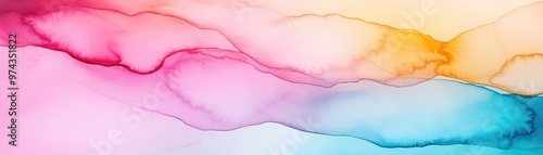 Abstract creative paintwork, soft transitions, soothing tones, watercolor style