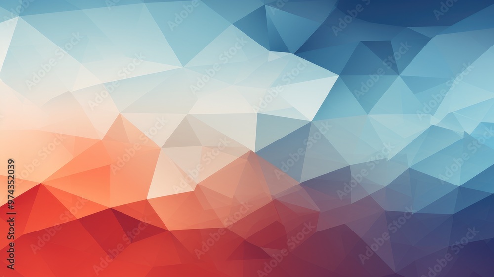 Abstract geometric background with a gradient of colors, from red to blue, creating a modern and stylish design. Abstract geometric background with a gradient of colors, from red to blue, creating a modern and stylish design.