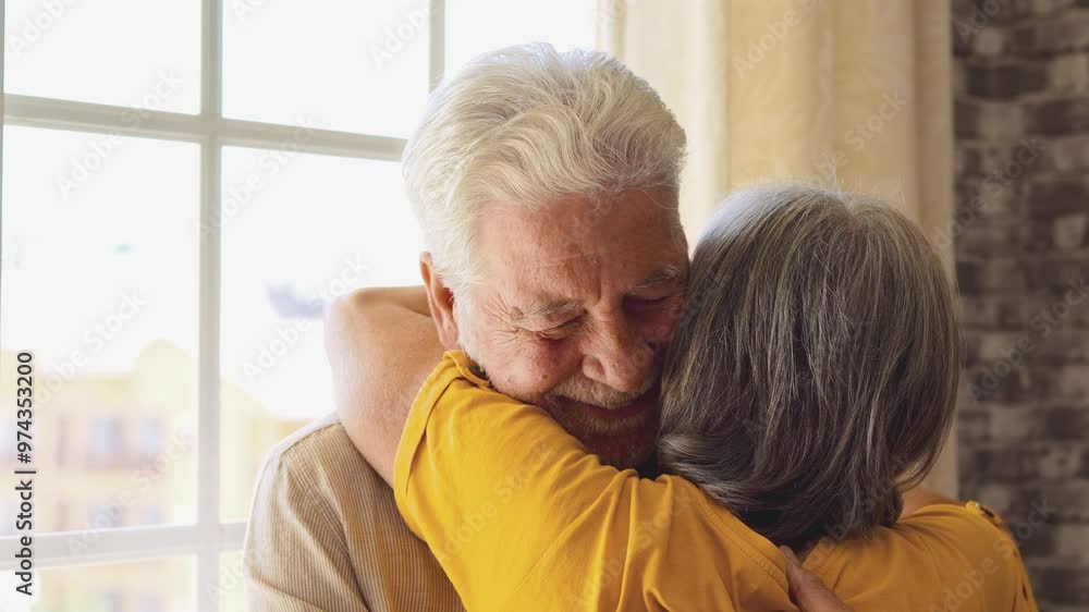 Couple of two old seniors having fun together and enjoying on the sofa at home. Mature people talking and laughing hugged.
Couple of two old seniors having fun together and enjoying on the sofa at home. Mature people talking and laughing hugged.