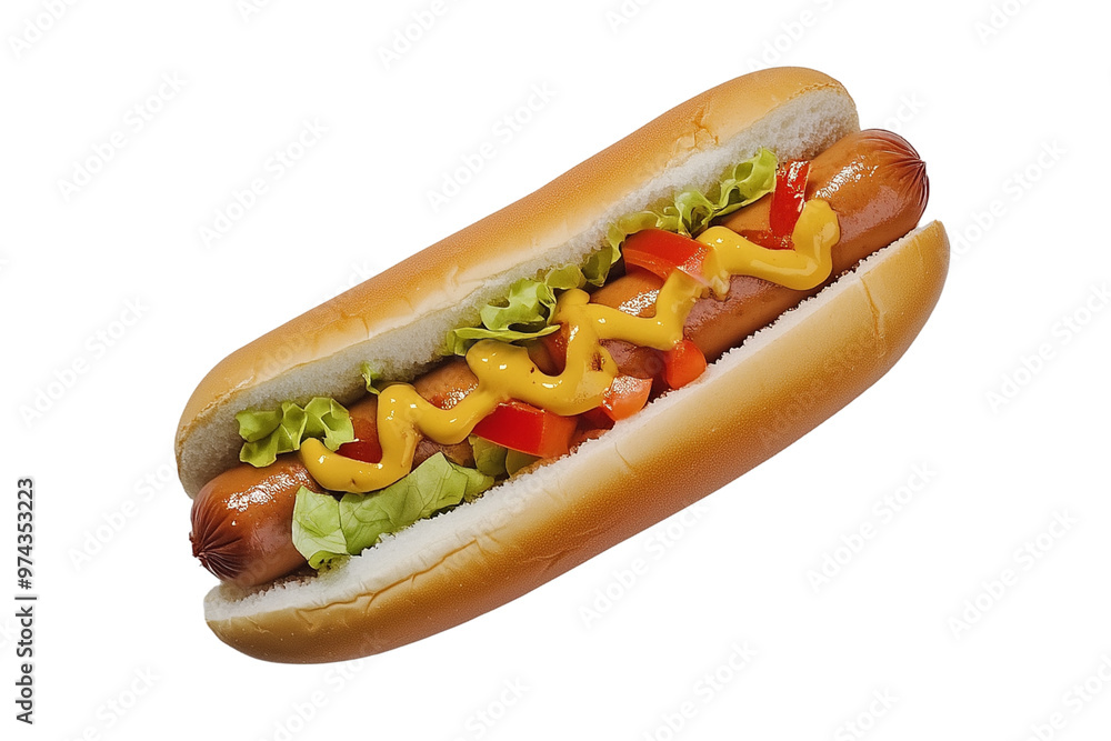 Hot dog mustard ketchup fast food png isolated on transparent background Hot dog mustard ketchup fast food png isolated on transparent background