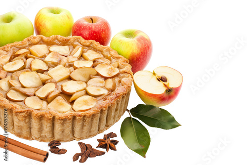 Apple pie fast food png isolated on transparent background photo