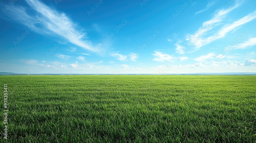 A serene landscape featuring a vast green field under a bright blue sky with scattered clouds, ideal for nature-themed projects. A serene landscape featuring a vast green field under a bright blue sky with scattered clouds, ideal for nature-themed projects.