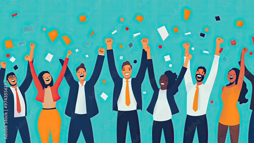 Celebrating Success: Joyful Team Celebrating Success: Joyful Team