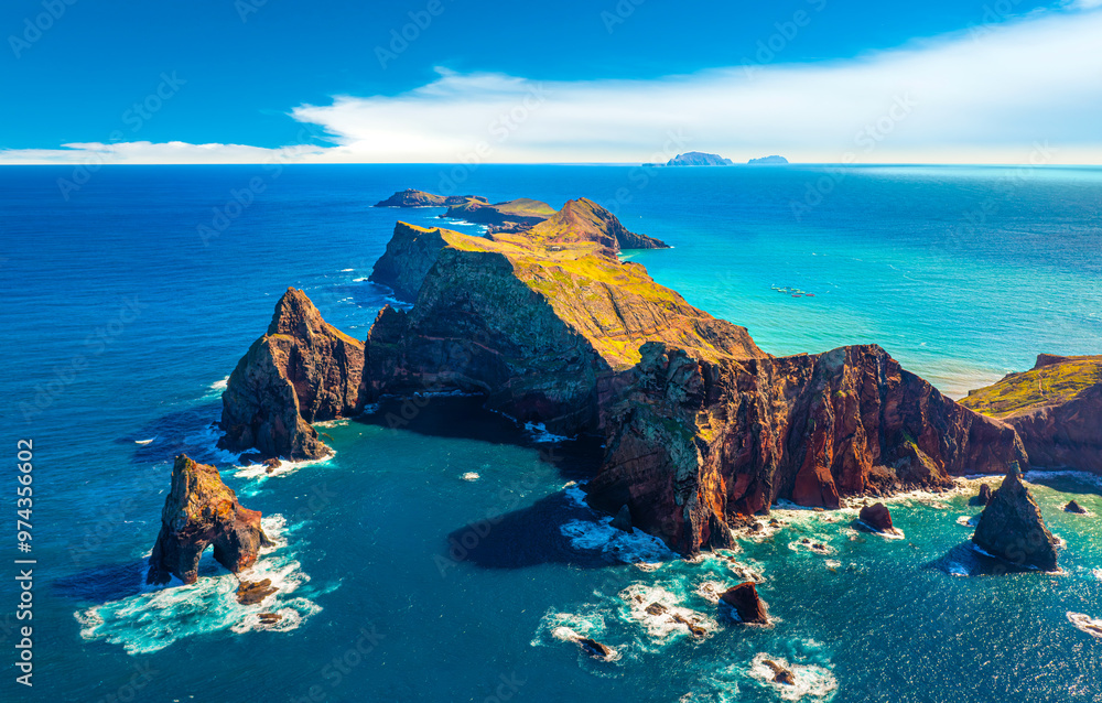 View of one of the best sights of Madeira Island. Cape Ponta de São Lourenço, Madeira Island, Portugal