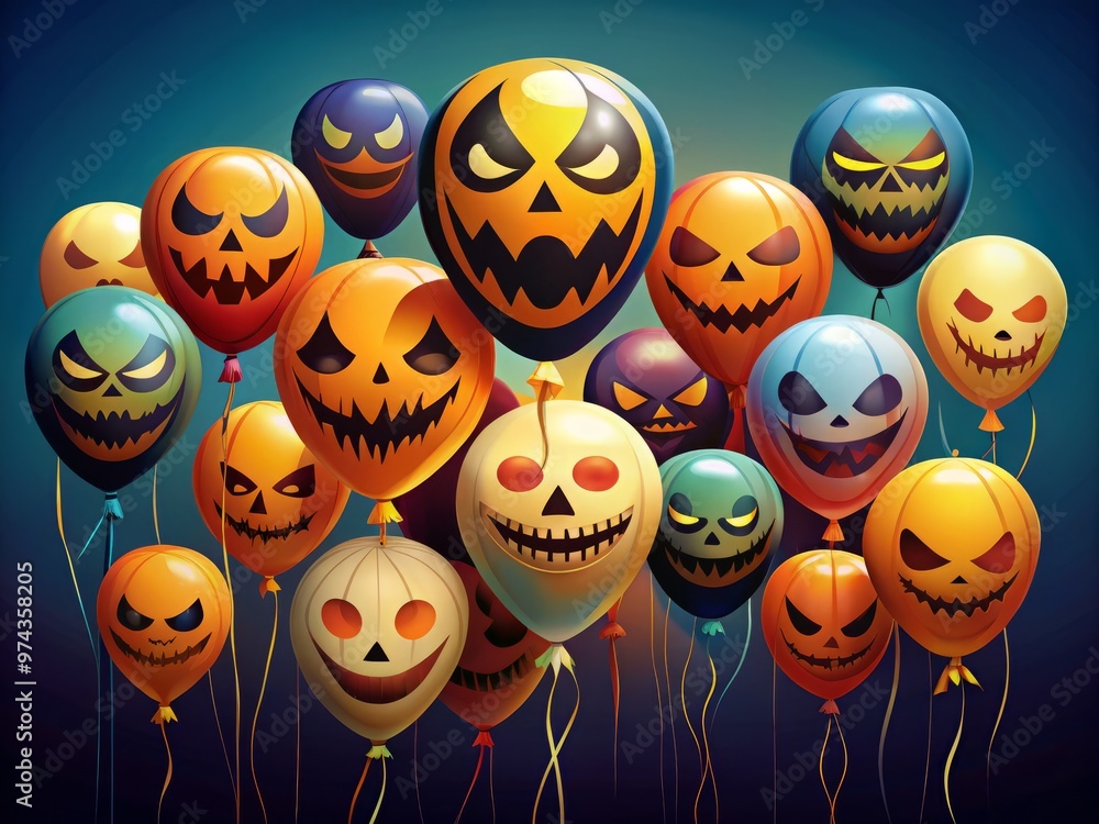 scary balloons illustration scary balloons illustration