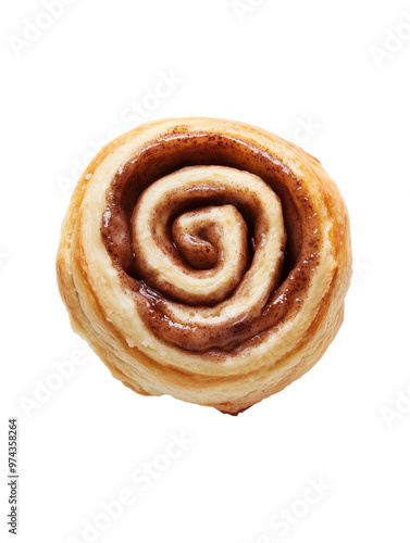 Cinnamon roll  fast food png isolated on transparent background photo