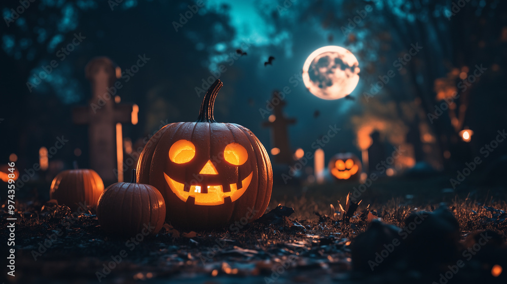 halloween pumpkin in the night halloween pumpkin in the night
