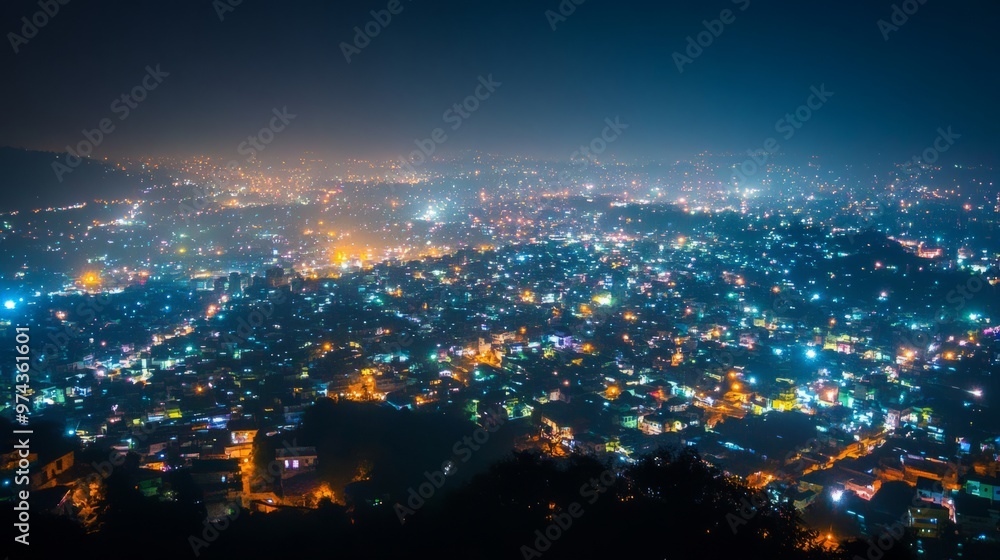 Diwali's Dazzling Lights: A Cityscape Bathed in Festive Glow Diwali's Dazzling Lights: A Cityscape Bathed in Festive Glow