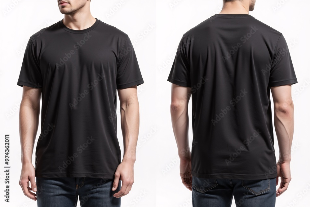 t-shirt mockup, model, back and font t-shirt mockup, model, back and font