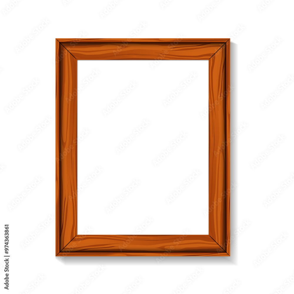 Wooden frame on gray background for decoration Wooden frame on gray background for decoration