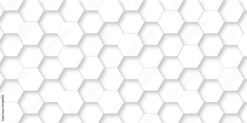 Vector abstract 3d white hexagon realistic mesh cell honeycomb texture. geometric white grid emboss hexagonal background. luxury emboss honeycomb white pattern shadow polygonal square web connection. Vector abstract 3d white hexagon realistic mesh cell honeycomb texture. geometric white grid emboss hexagonal background. luxury emboss honeycomb white pattern shadow polygonal square web connection.