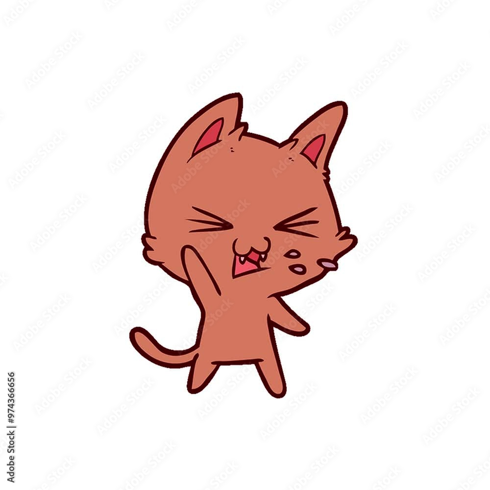 cartoon cat hissing cartoon cat hissing