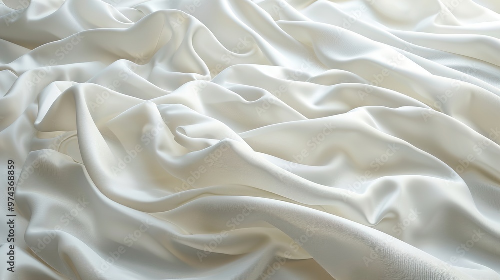 White Silk Fabric Texture - Elegant Drape Background White Silk Fabric Texture - Elegant Drape Background