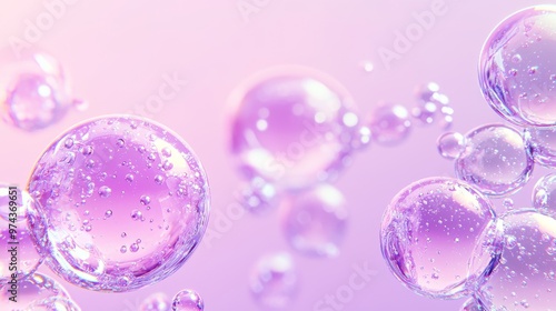 Abstract pink purple metasphere liquid shape motion transfer to meta balls bubbles drops p : Stock - 3D render animation motion design presentation background