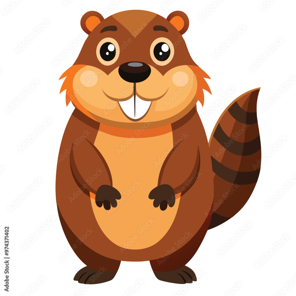 Print Handsome Beaver Clipart Vector Illustration of a Charming Beaver in a Detailed Artistic Design Print Handsome Beaver Clipart Vector Illustration of a Charming Beaver in a Detailed Artistic Design