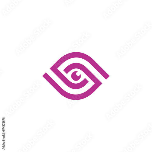 Letter S Eye logo design vector template