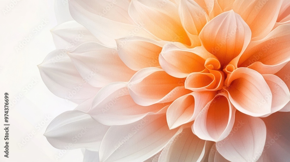Beautiful close-up of a favorite flower's radiant petals and intricate patterns, displayed elegantly on a pure white background Beautiful close-up of a favorite flower's radiant petals and intricate patterns, displayed elegantly on a pure white background