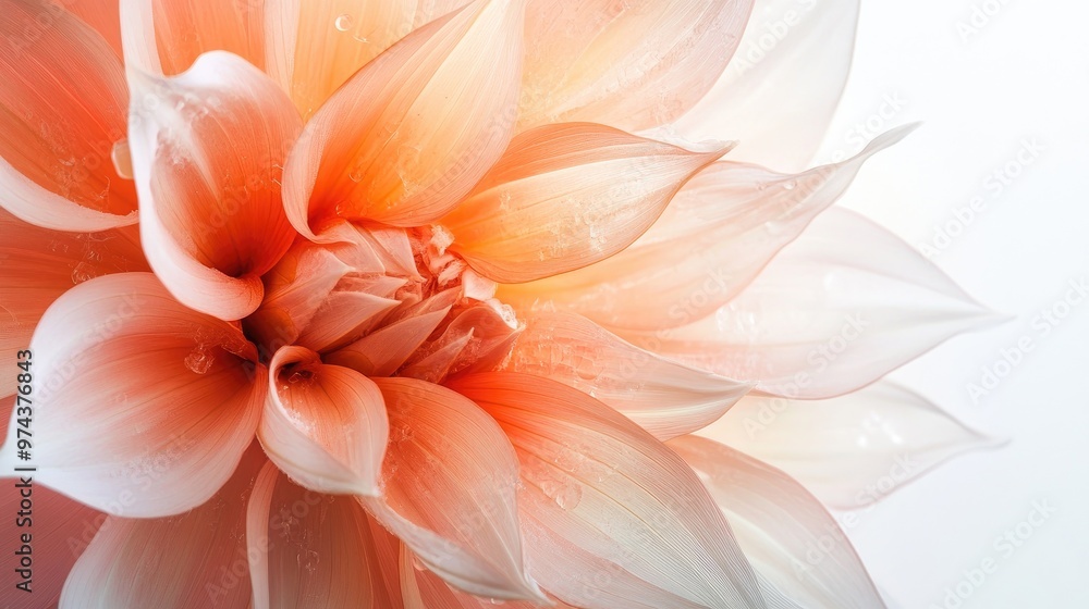 Close-up of a vibrant favorite flower, with soft, glowing petals and detailed textures, beautifully set against a white background Close-up of a vibrant favorite flower, with soft, glowing petals and detailed textures, beautifully set against a white background
