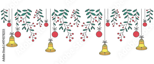 christmas tree decoration, christmas vector , christmas ball line art style illustration