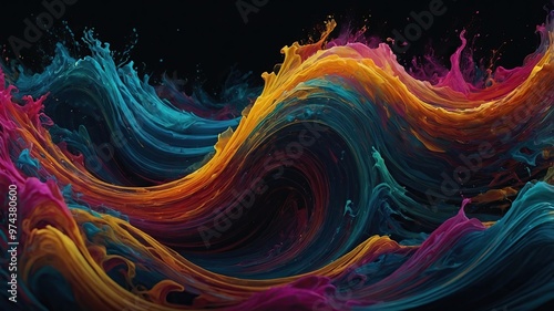 Colorful and Vibrant Sound Energy Graphic Wallpaper. Ideal for a Desktop wallpaper or Screensaver.
