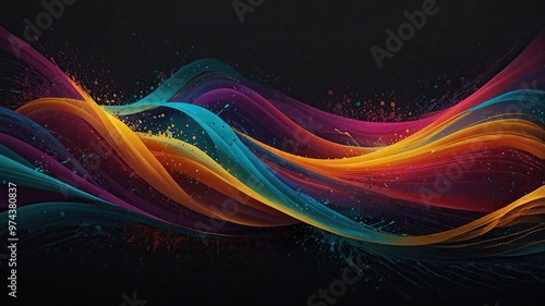 Colorful and Vibrant Sound Energy Graphic Wallpaper. Ideal for a Desktop wallpaper or Screensaver.