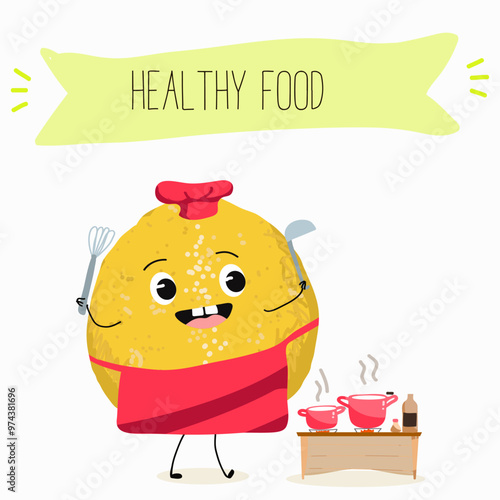 Pomelo fruit, tropical exotic citrus, vector isolated food icon, funny character. Pummelo or shaddock fruits , tropic farm juicy exotic fruits harvest, sweet fruity dessert. Hand drawn vector.