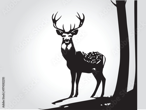 Black animals logo icon on white background