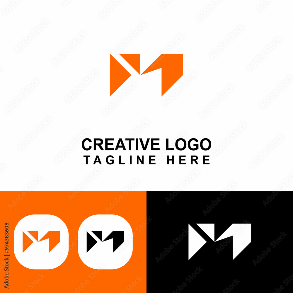 Stunning M logo sign for your business. Stunning M logo sign for your business.