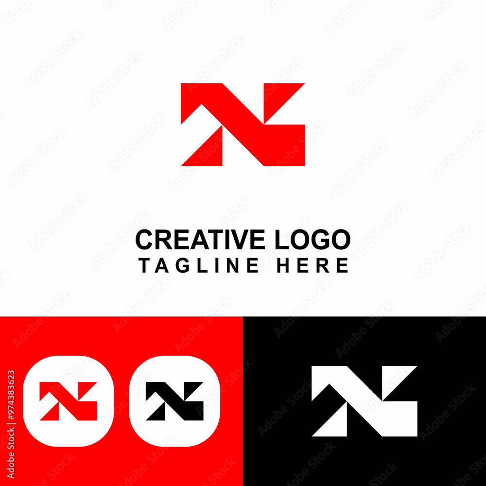 Modern letter N template. Suitable for business or office signs. Modern letter N template. Suitable for business or office signs.
