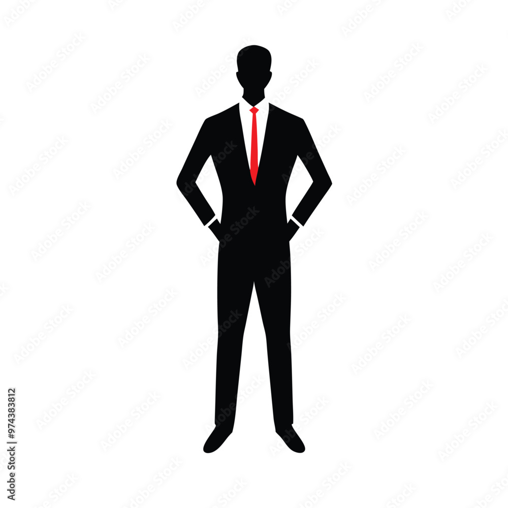 A business man standing with stylish presentation mode vector silhouette, white backgorund, A business man standing with stylish presentation mode vector silhouette, white backgorund,