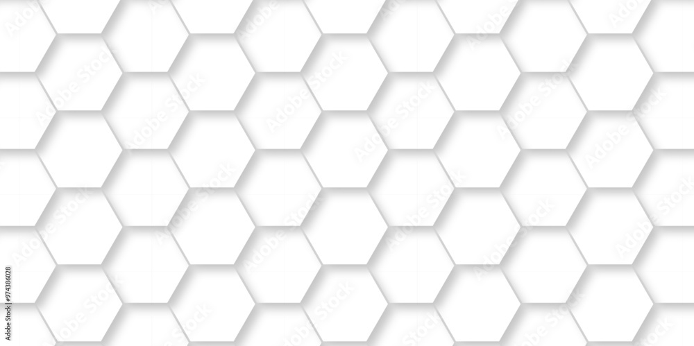 Vector abstract 3d white hexagon realistic mesh cell honeycomb texture. geometric white grid emboss hexagonal background. luxury emboss honeycomb white pattern shadow polygonal square web connection. Vector abstract 3d white hexagon realistic mesh cell honeycomb texture. geometric white grid emboss hexagonal background. luxury emboss honeycomb white pattern shadow polygonal square web connection.