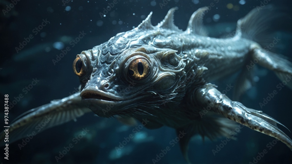 Φωτογραφία portrait of fish in the aquarium