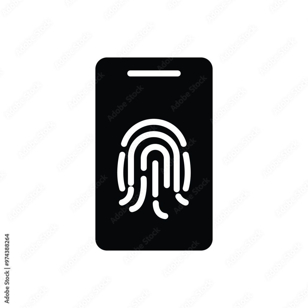 smartphone fingerprint protection solid icon vector design good for web or mobile app smartphone fingerprint protection solid icon vector design good for web or mobile app